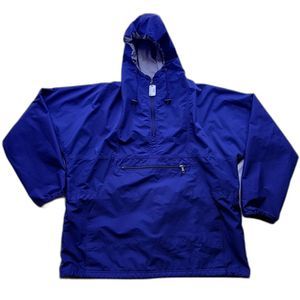 LL Bean Men's XL Half Zip Pullover Windbreaker - Blue - Used